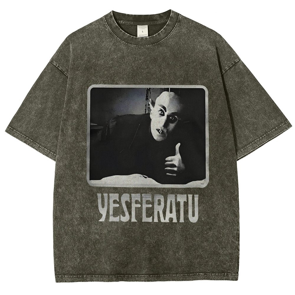 Yesferatu Funny Horror Retro Vintage Distressed T-shirt