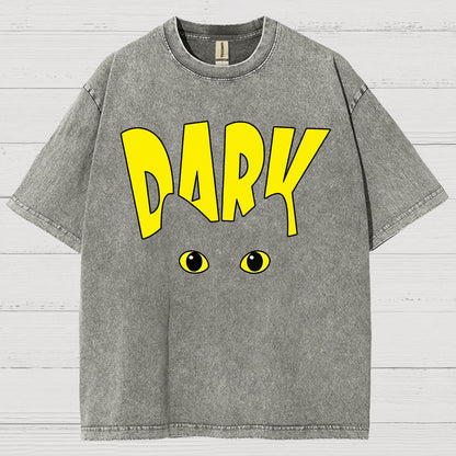 Dark Cat Funny Vintage Distressed T-shirt