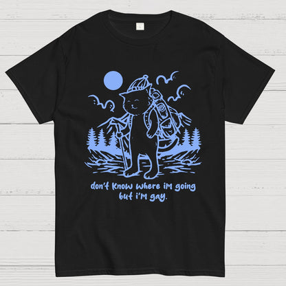 Don't Know Where I'm Going But I'm Gay Geek T-Shirt