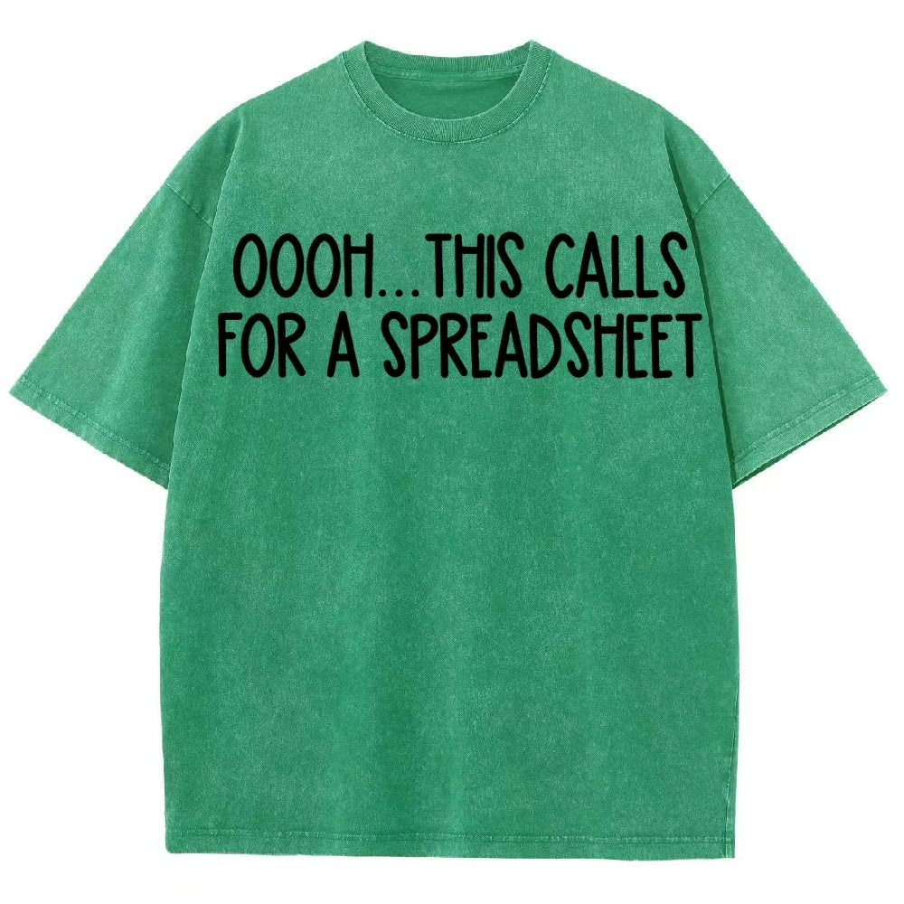 Oooh This Calls For A Spreadsheet Vintage Distressed T-shirt
