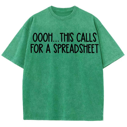 Oooh This Calls For A Spreadsheet Vintage Distressed T-shirt