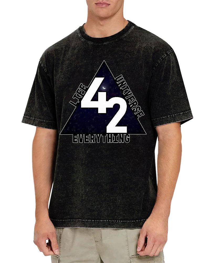 Life, the Universe, and Everything Vintage Distressed T-shirt