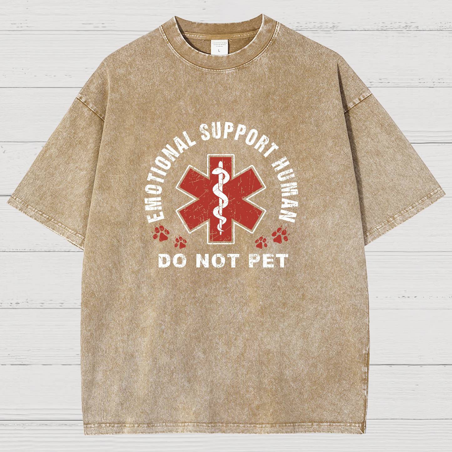 Emotional Support Human Vintage Distressed T-shirt