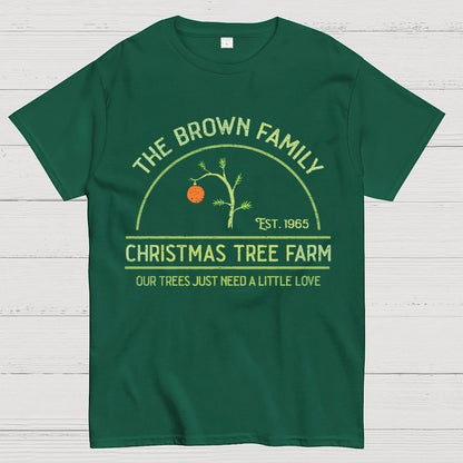 Vintage Christmas Tree Farm Geek T-Shirt