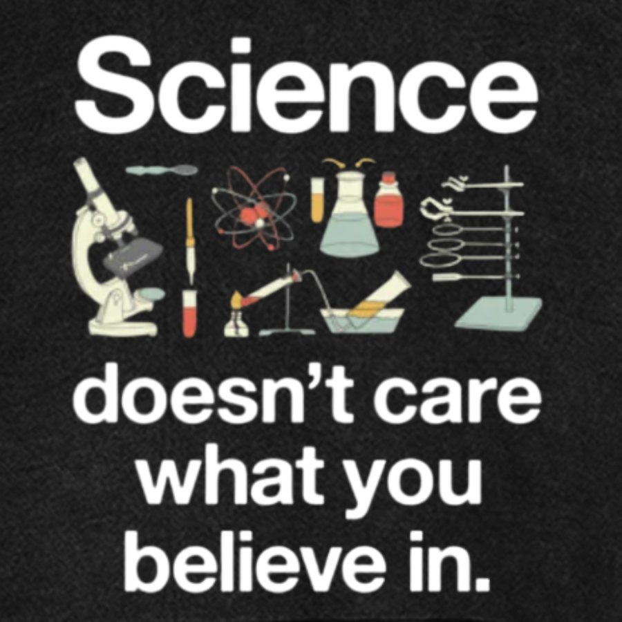 Science Doesn't Care What You Believe In Vintage Distressed Hoodie