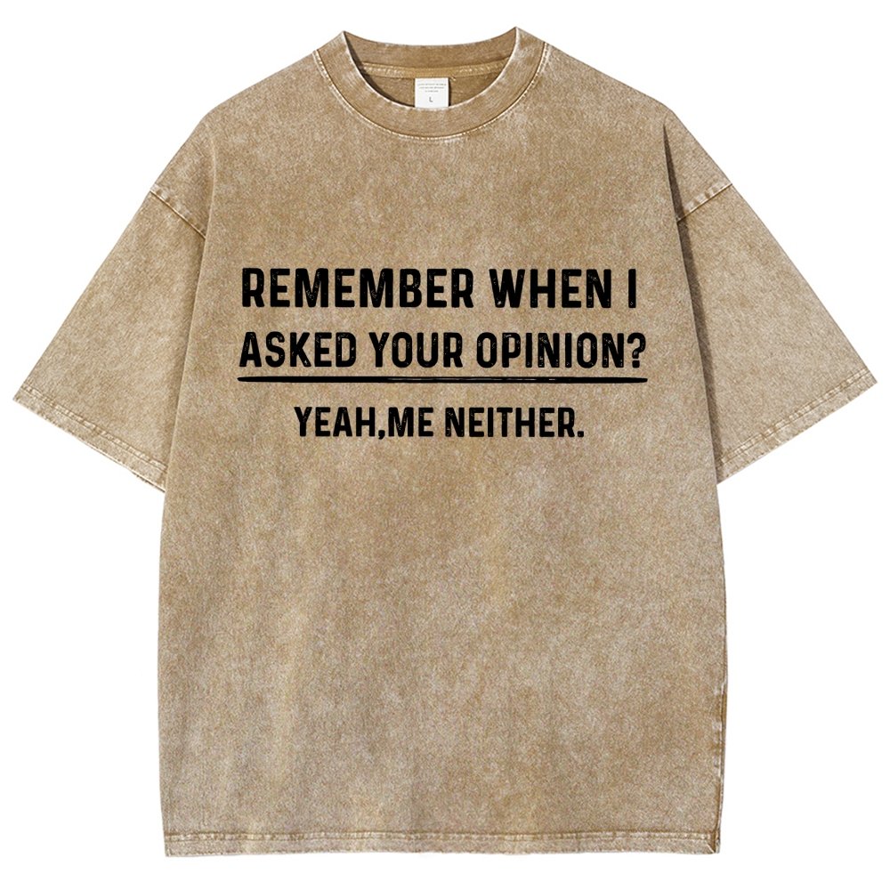 Your Opinion Funny Humor Vintage Distressed T-shirt