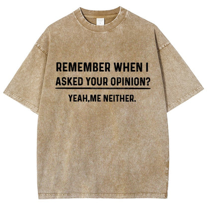 Your Opinion Funny Humor Vintage Distressed T-shirt