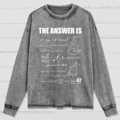 42 The Answer To Life The Universe Washed Long Sleeve Tee