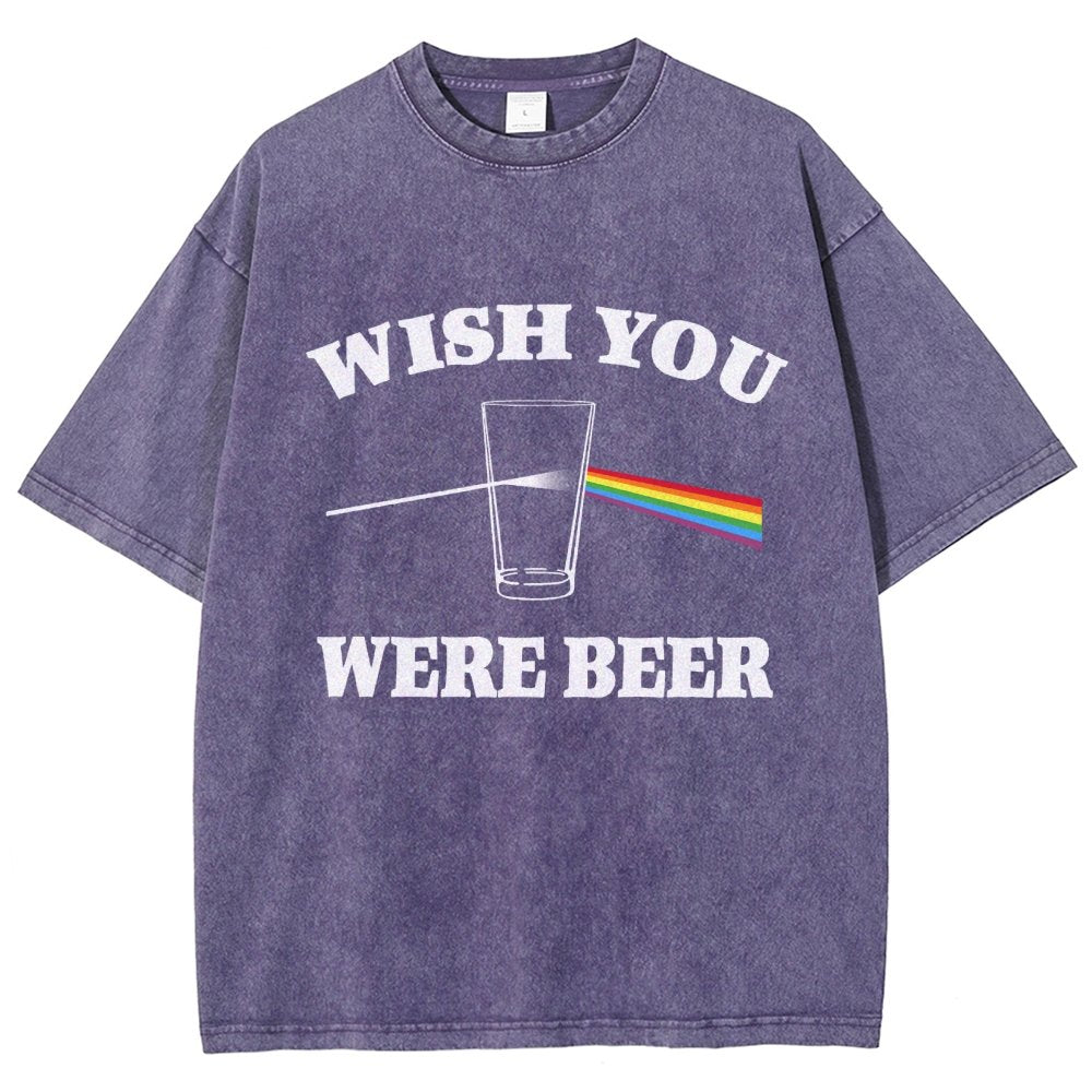 Wish You Were Beer Vintage Distressed T-shirt
