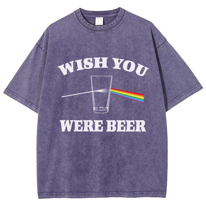 Wish You Were Beer Vintage Distressed T-shirt