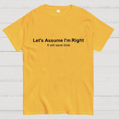 Let's Assume I am Right Geek T-Shirt