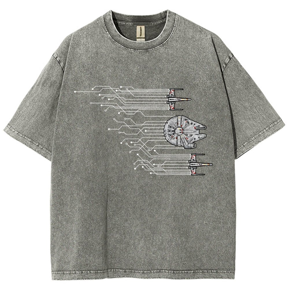 Microships – The Fastest Circuit in the Galaxy Vintage Distressed T-shirt
