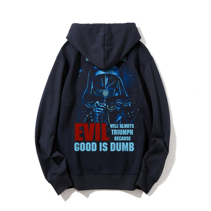 Good Is Dumb Printed Back Unisex Cotton Hoodie