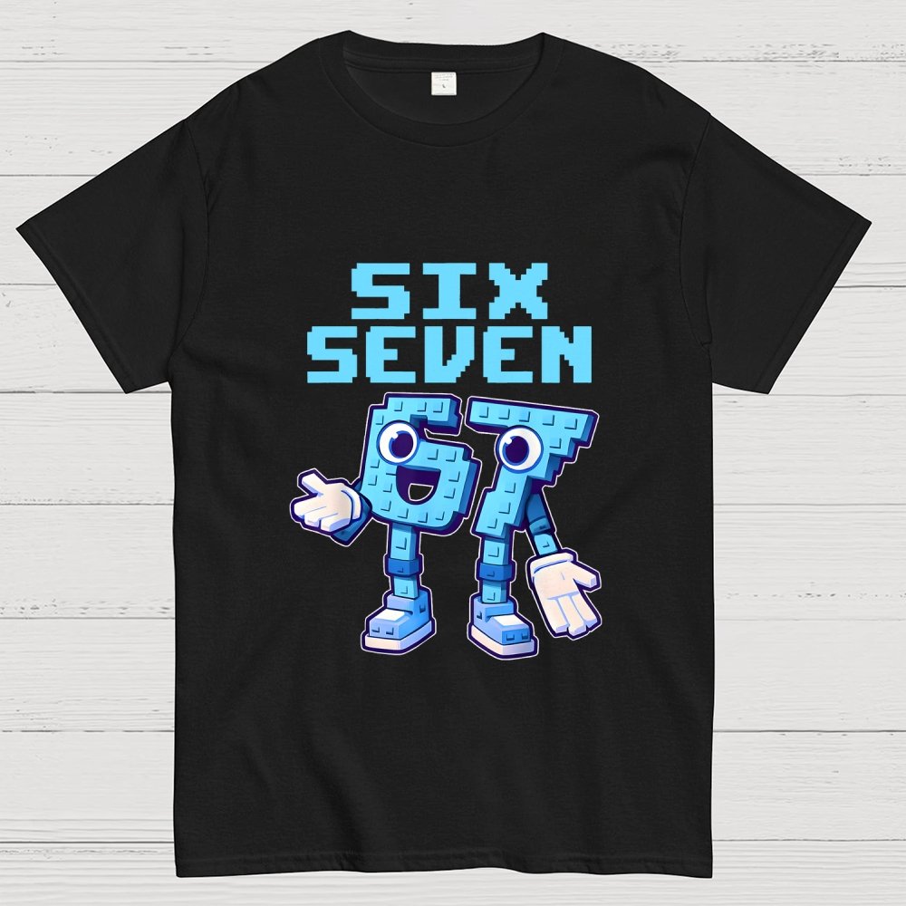 Six Seven Ice Cream Drip 67 Meme Gen Alpha Slang Geek T-Shirt