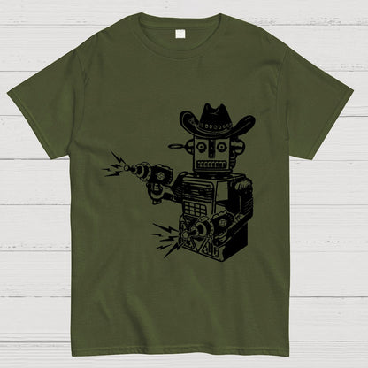Vintage Cowboy Robot Geeky T-Shirt
