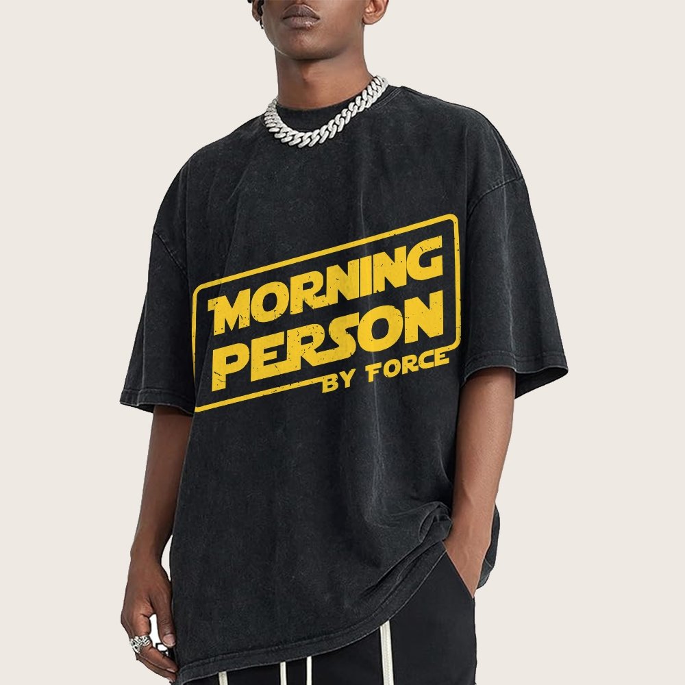 Morning Person By Force Vintage Distressed T-shirt