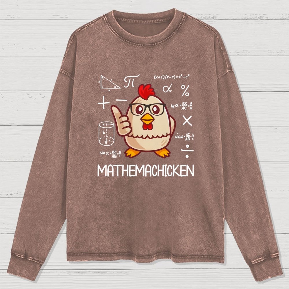 Math Pun Washed Long Sleeve Tee