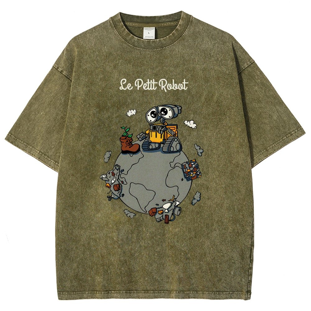 Le Petit Robot Vintage Distressed T-shirt