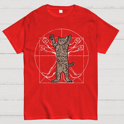 Vitruvian Cat Geek T-Shirt