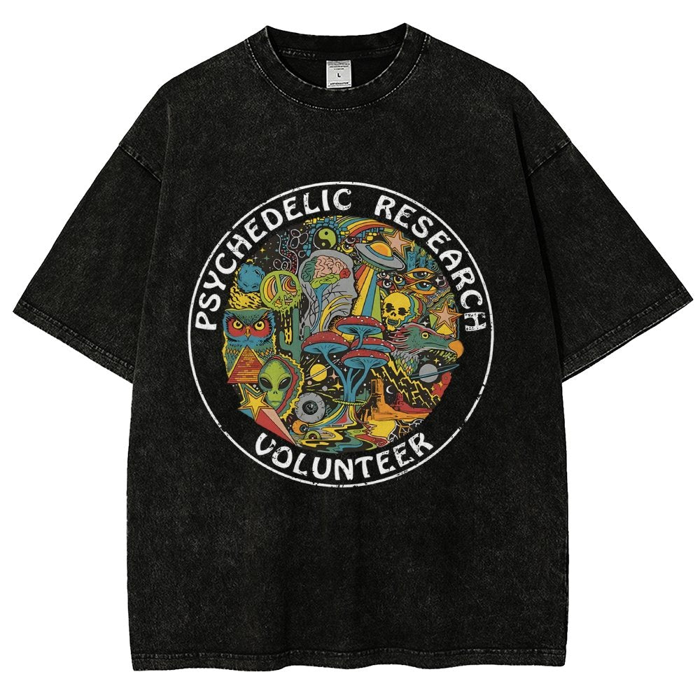 Psychedelic Research Volunteer Vintage Distressed T-shirt