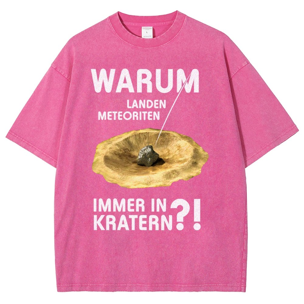 Meteoriten in Kratern Vintage Distressed T-shirt