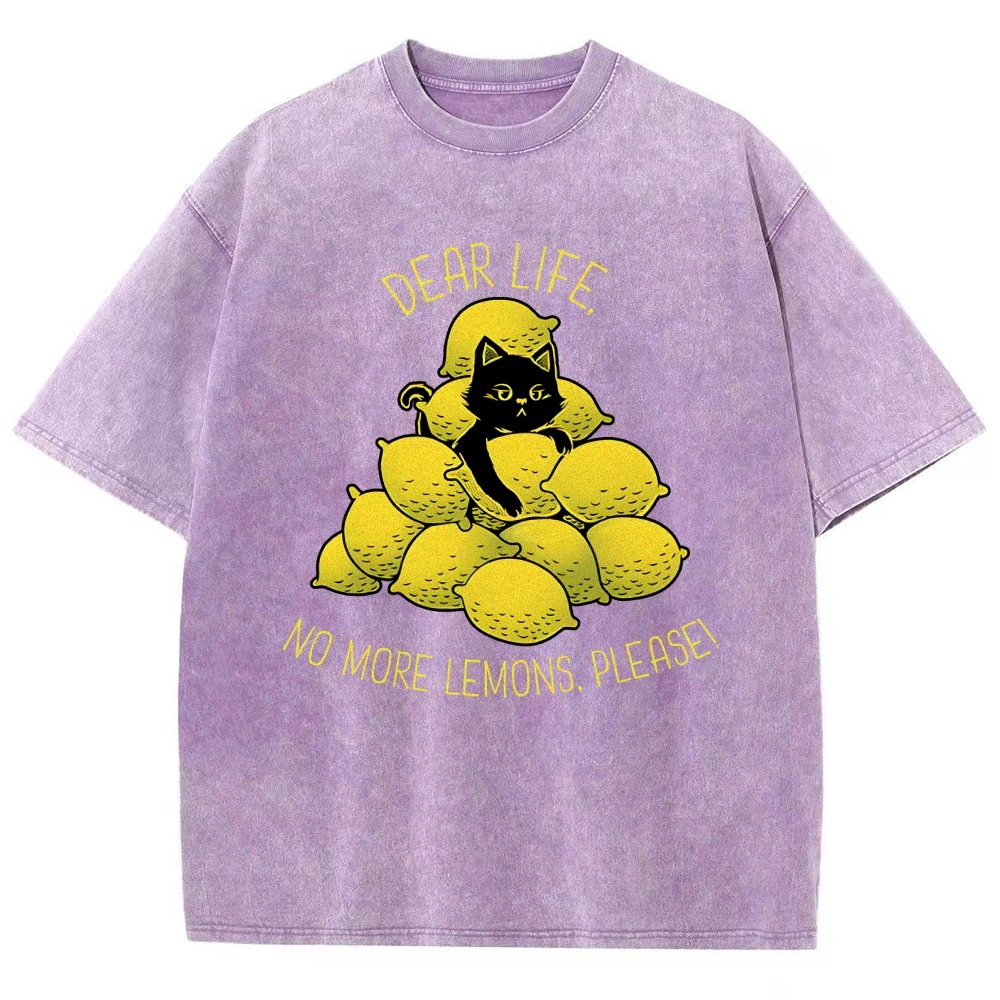 If Life Give You Lemons Black Cat Vintage Distressed T-shirt