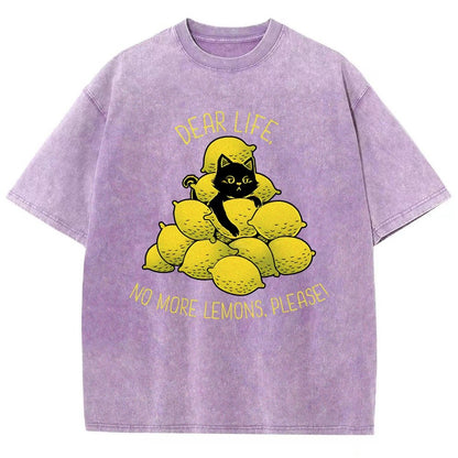 If Life Give You Lemons Black Cat Vintage Distressed T-shirt