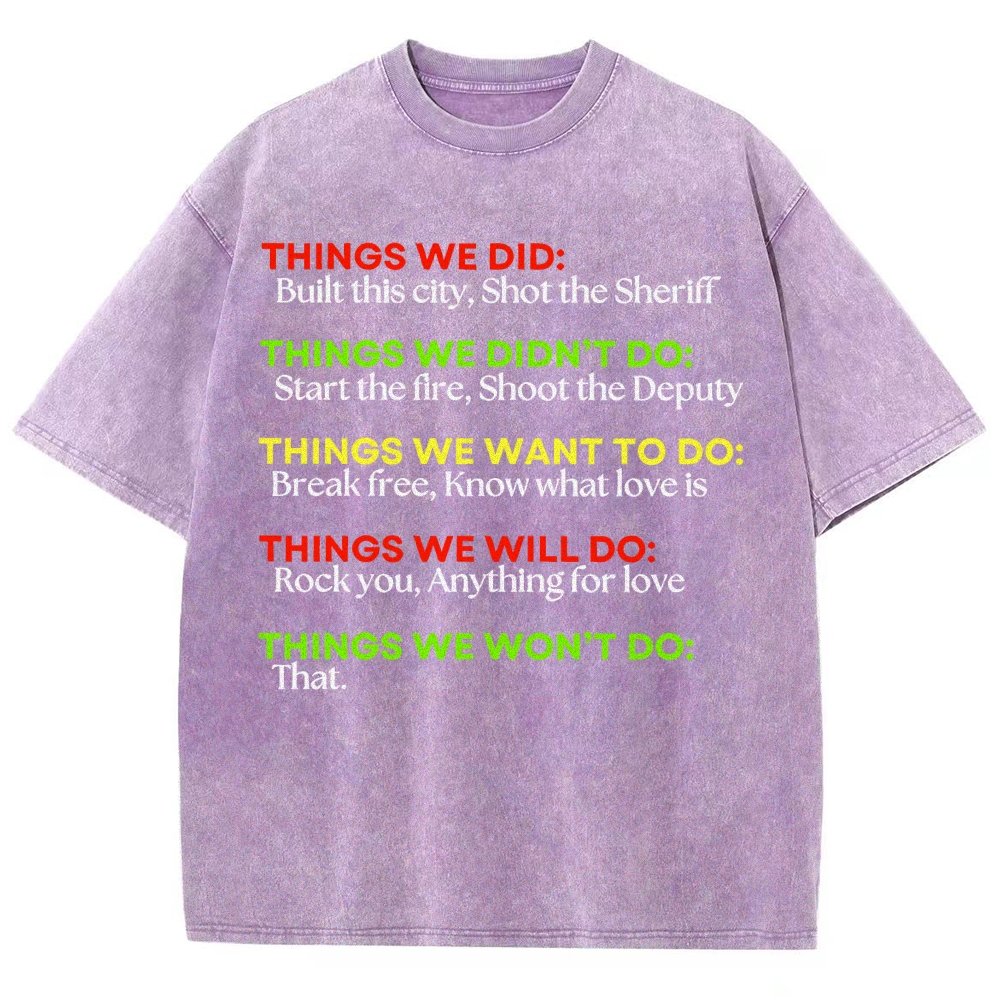 Things We Did... Vintage Distressed T-shirt