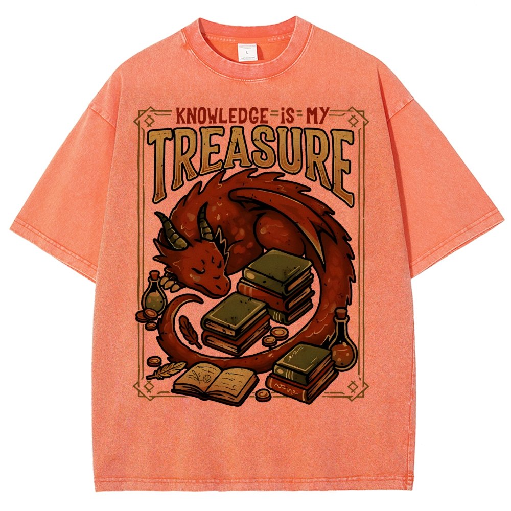 Knowledge Is My Treasure Vintage Distressed T-shirt