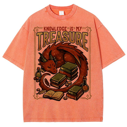 Knowledge Is My Treasure Vintage Distressed T-shirt
