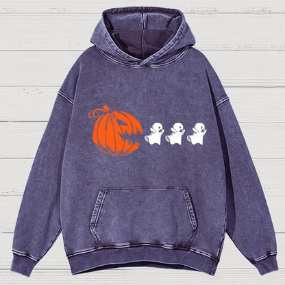 Funny Halloween Ghost  Vintage Distressed Hoodie