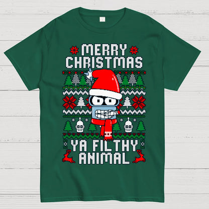 Merry Christmas Ya Filthy Animal Geek T-Shirt