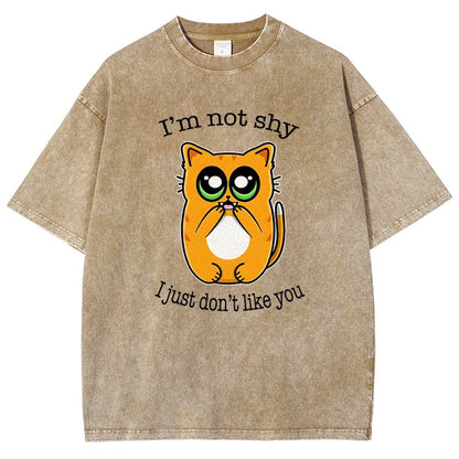 Not Shy Vintage Distressed T-shirt