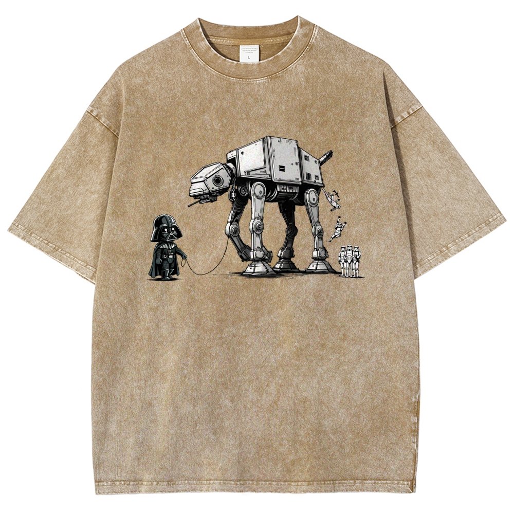 The villain and his adorable steel pet Vintage Distressed T-shirt