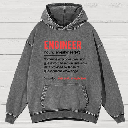 Engineer Definition Vintage Distressed Hoodie