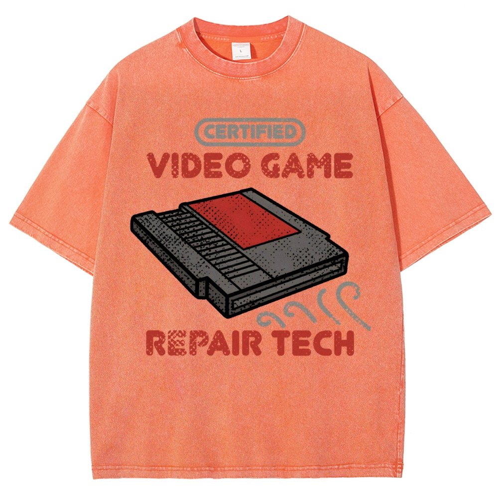 Video Game Repair Tech Vintage Distressed T-shirt