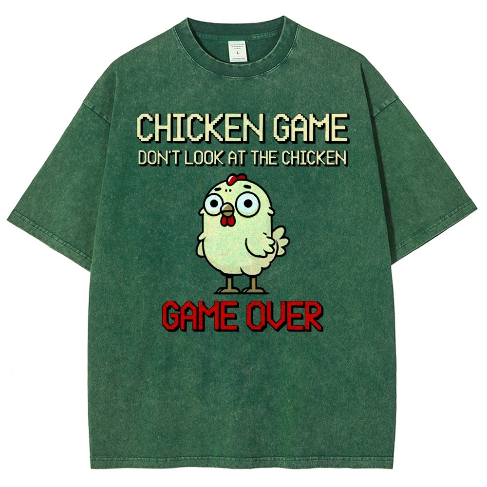 Chicken-game Vintage Distressed T-shirt