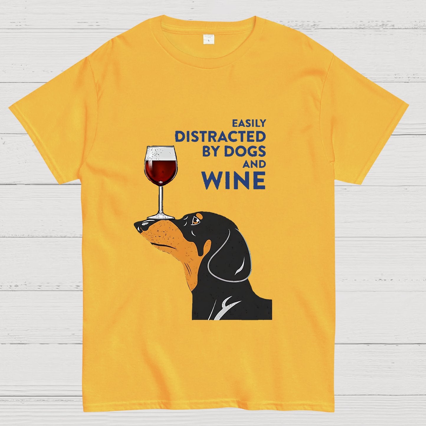 Easily Distracted By Dogs And Wine Geeky T-Shirt