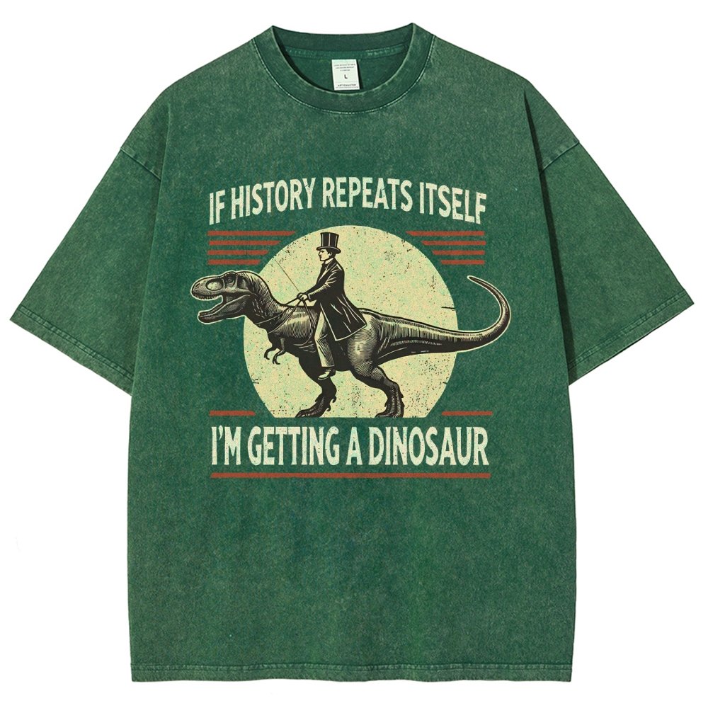 I'm Getting a Dinosaur Vintage Distressed T-shirt