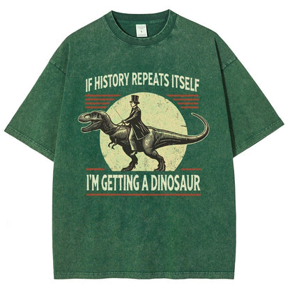 I'm Getting a Dinosaur Vintage Distressed T-shirt
