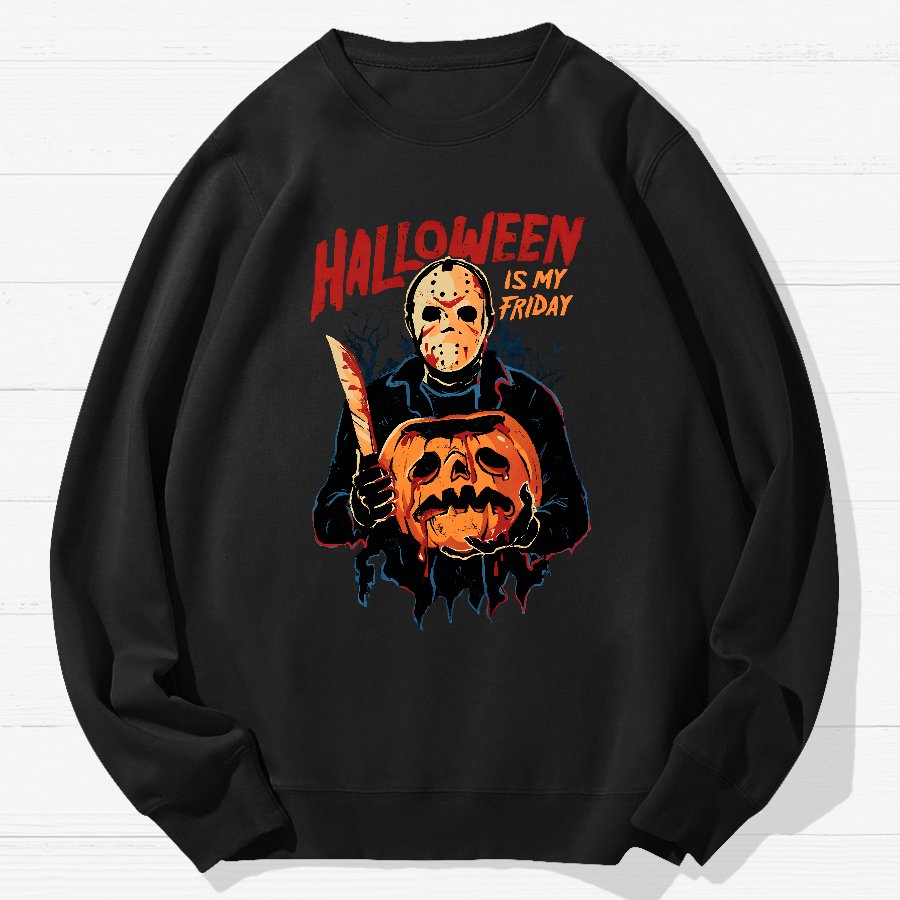 Halloween Is My Friday Geek Cotton Sweatshirt