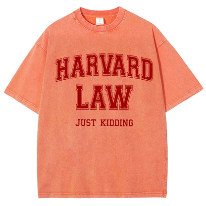 Harvard Law (Just Kidding)  Vintage Distressed T-shirt