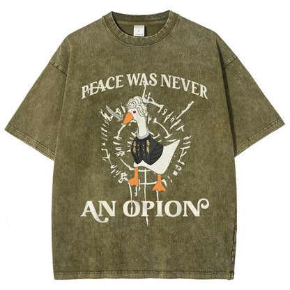 Peace Was Never An Opion Vintage Distressed T-shirt