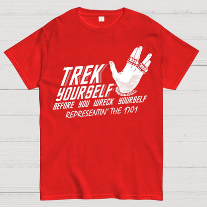 Trek Yourself Before You Wreck Yourself Geek T-Shirt