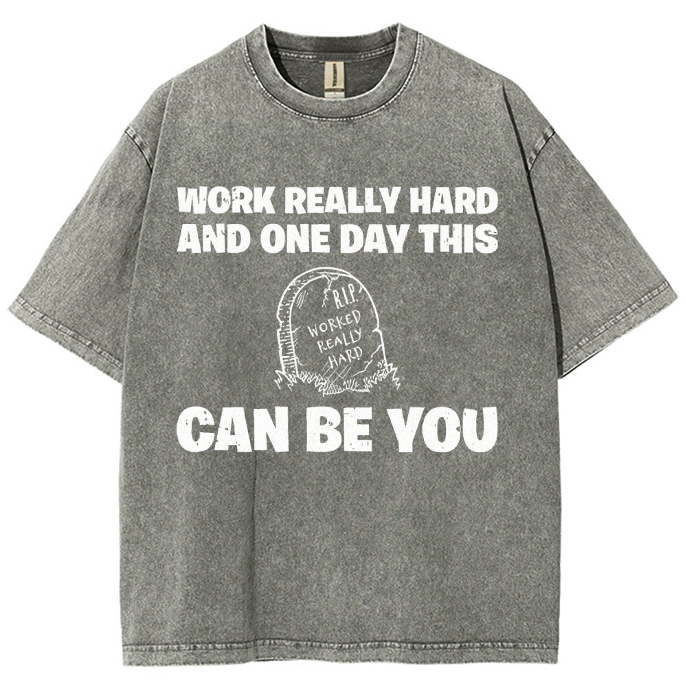 R.I.P. Worked Really Hard Vintage Distressed T-shirt