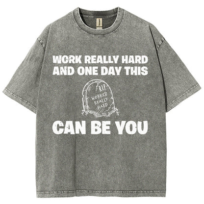R.I.P. Worked Really Hard Vintage Distressed T-shirt