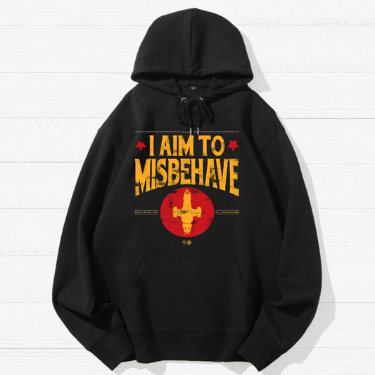 I Aim To Misbehave Geek Cotton Hoodie