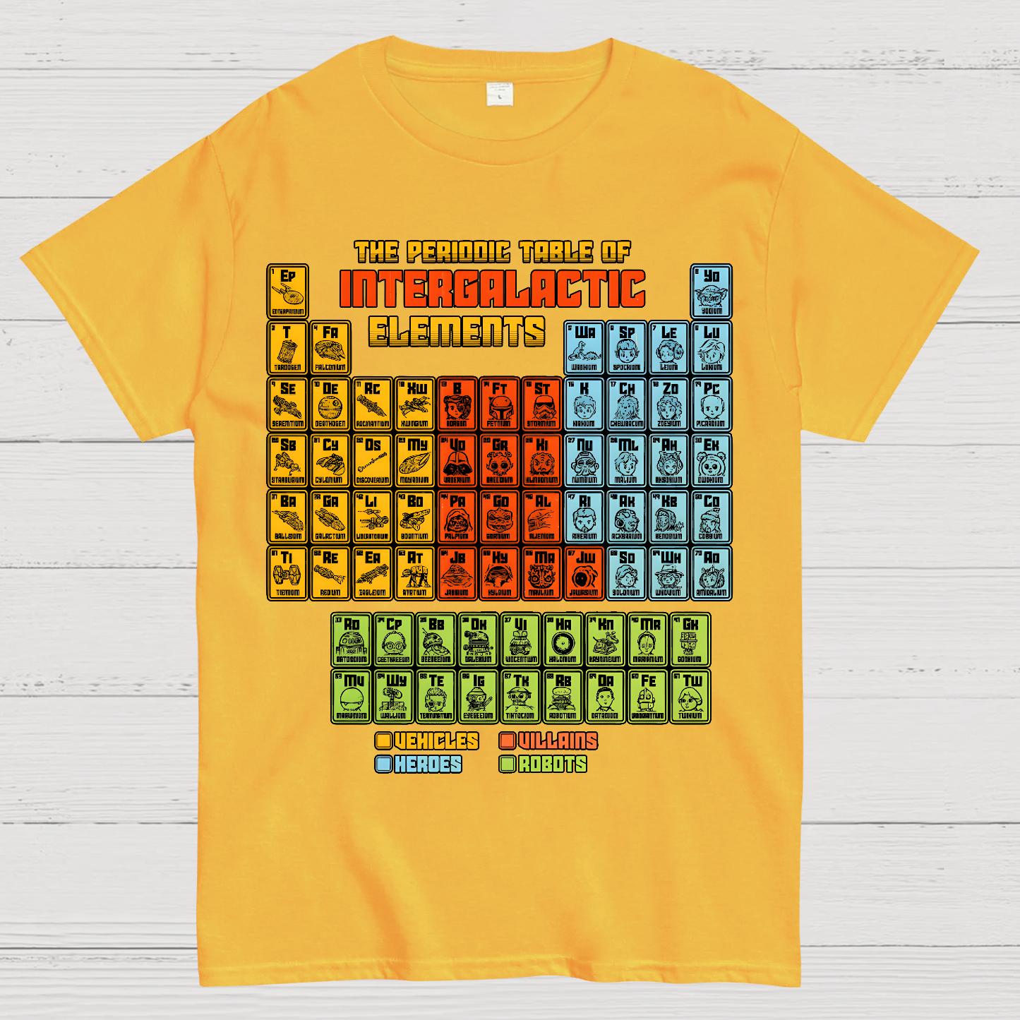 The Periodic Table of Intergalactic Elements Geek T-Shirt
