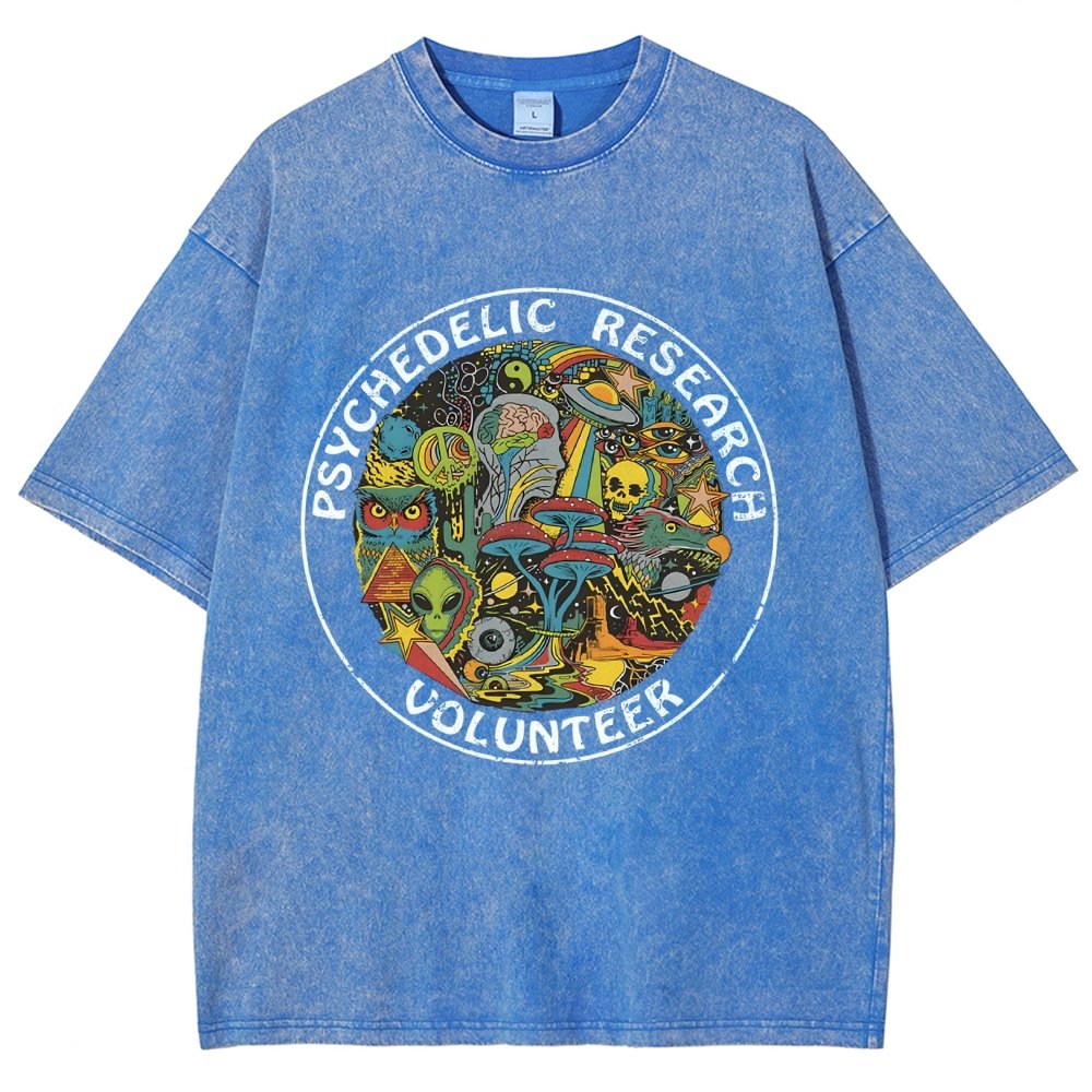 Psychedelic Research Volunteer Vintage Distressed T-shirt
