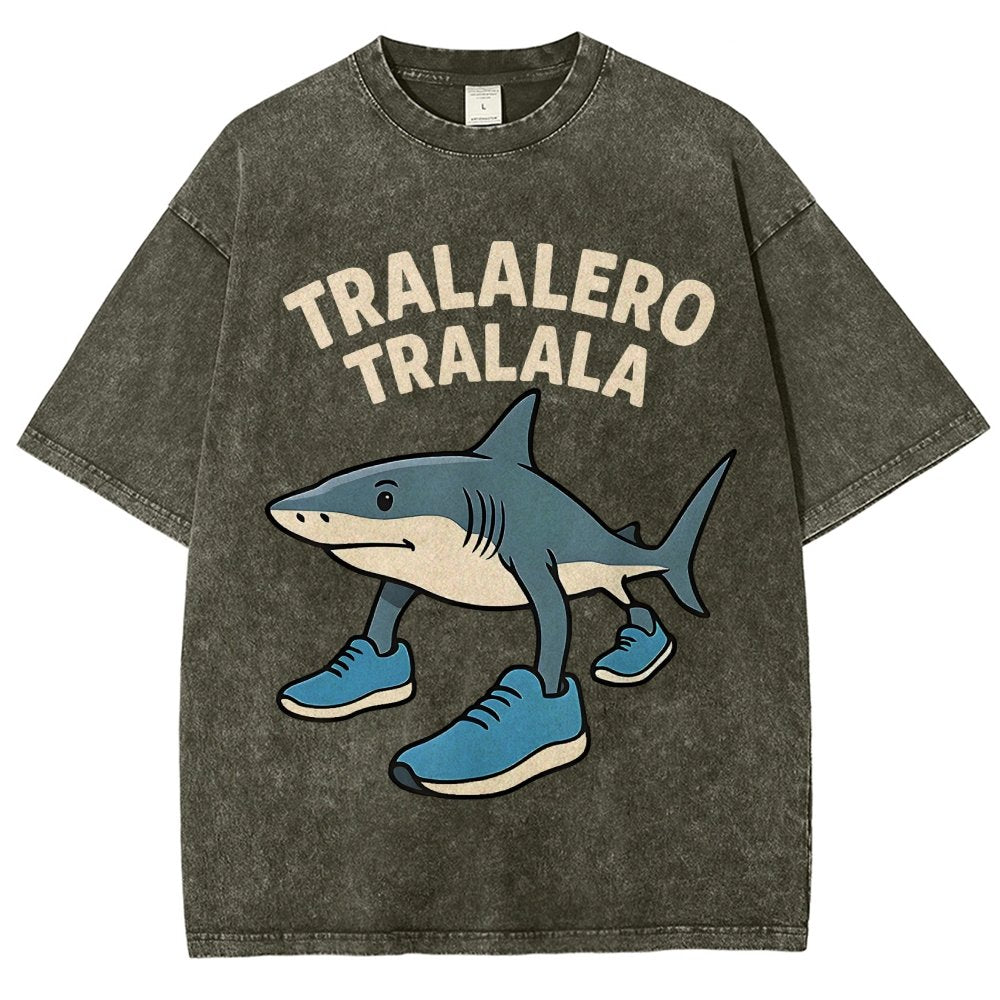 Tralalero Tralala Vintage Distressed T-shirt